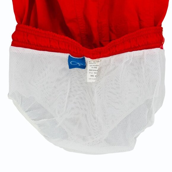 VTG 90s OP Ocean Pacific Swim Shorts Trunks Mens M Red Plaid Elastic Waist Liner - Picture 7 of 12